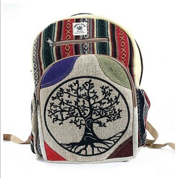Hemp Backpack Bohemian - Picture 3 of 6